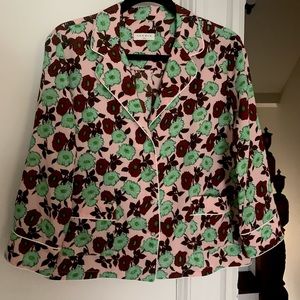 Sandro Paris Printed Pajama-Style Shirt, S and M